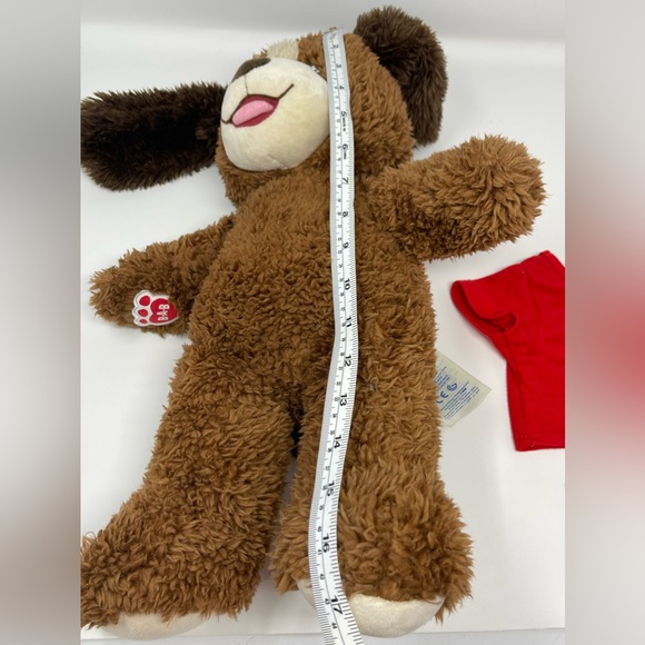 BUILD-A-BEAR: Playful Puppy Dog, Brown, Scruffy with Red Shazam Shirt - Picture 14 of 15